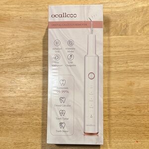 ocallcoo Electric Dental Calculus Remover - White with Rose Gold Accents